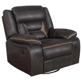 Greer 3-piece Upholstered Reclining Sofa Set Brown