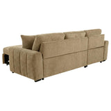 Pastrana Upholstered Sleeper Sectional Sofa LAF Chaise Camel