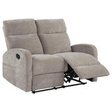 Hamilton 3-piece Chenille Manual Reclining Sofa Set Sand