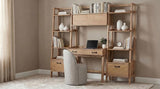 Fabian 2-piece 4-shelf Bookshelf with Drawer Distressed Light Brown