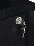 Westpark 3-piece Wall Unit Bookcase Set with USB Black