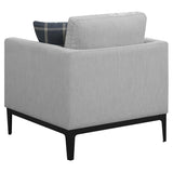 Apperson 3-piece Upholstered Track Arm Sofa Set Light Grey