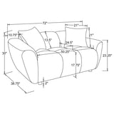 Destino 3-piece Chenille Splayed Arm Sofa Set Greige