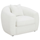 Isabella 3-piece Faux Sheepskin Upholstered Sofa Set Natural