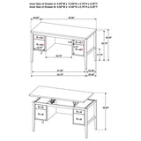 Graham 4-Drawer Lift-Top Computer Desk Black