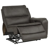 Marcell 5-Piece L-Shaped Modular Power Reclining Sectional Sofa Grey
