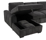 Pastrana Upholstered Sleeper Sectional Sofa LAF Chaise Grey