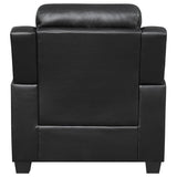 Finley 3-piece Upholstered Padded Arm Tufted Sofa Set Black