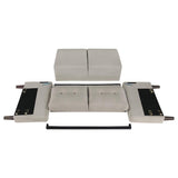 Bowen 3-piece Upholstered Track Arm Tufted Sofa Set Beige