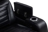 Zuma 3-Piece Dual Power Reclining Sofa Set with Bluetooth Black