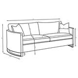 Corliss 3-piece Velvet Upholstered Sofa Set Camel