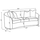 Rainn 3-piece Boucle Upholstered Sloped Arm Sofa Set Latte