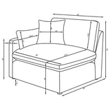 Hobson 4-piece Upholstered Modular Sectional Sofa Charcoal