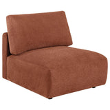 Elysia 5-piece Fabric Upholstered Modular Sectional Sofa Coral