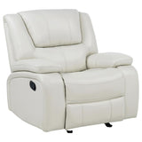 Camila 3-piece Upholstered Reclining Sofa Set White