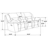 Gilson 3-piece Chenille Upholstered Reclining Sofa Set Grey