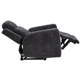 Kennett 3-piece Chenille Power Reclining Sofa Set Dark Grey