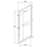 Leandro 76-inch Full Length Floor Mirror Burnished Black