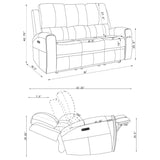 Brickston 3-piece Triple Power Reclining Sofa Set Grey