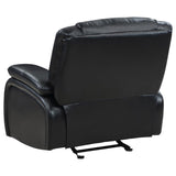 Camila 3-piece Upholstered Reclining Sofa Set Black