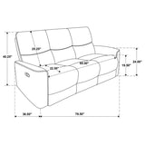 Navarro 3-piece Upholstered Reclining Sofa Set Dark Brown