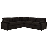 Collins 5-piece Modular Power Reclining Sectional Chocolate Brown