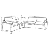 Collins 5-piece Modular Power Reclining Sectional Chocolate Brown