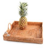 Anchor Hand Woven Wicker Rattan Large Square Tray