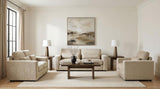 Amador 3-piece Chenille Upholstered Track Arm Sofa Set Camel