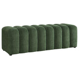 Summer Upholstered Channel Accent Bench Green