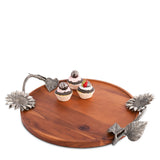 Sunflower Wood Serving Tray