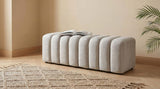 Summer Upholstered Channel Accent Bench Greige