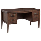 Graham 4-Drawer Lift-Top Computer Desk Walnut Brown
