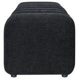 Summer Upholstered Channel Accent Bench Black