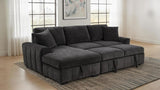 Pastrana Upholstered Sleeper Sectional Sofa LAF Chaise Grey