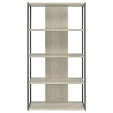 Loomis 72-inch 4-shelf Bookshelf Whitewashed Grey