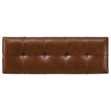 Farrell Leatherette Upholstered Bench Brown