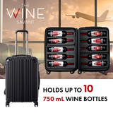 Wine Bottle Suitcase | Holds 10 Standard 750 ML Size Bottles
