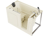 ANZZI Nimbus Series 32 in. L x 60 in. W Dual Jetted Bathtub in Biscuit with Microbubbles Jet