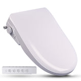 ANZZI Smart Bidet Seat for Elongated Toilets, Auto Open/Close Lid, Self-Cleaning Nozzle, Integrated Deodorizer, Warm Air Dryer, and Wireless Remote, White