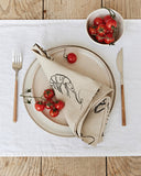 Italian summer print linen napkin set of 2