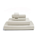 400TC Luxurious Single Embroidery Cotton Sateen Solid Bedding Bundle