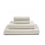 400TC Luxurious Single Embroidery Cotton Sateen Solid Bedding Bundle