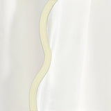 400TC Applique Scalloped Embroidery Cotton Curtain (Set Of 2)