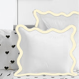 400TC Applique Scalloped Embroidery Cotton Euro Sham