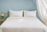 Classic Border Diamond Knitted Cotton Coverlet