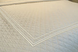 Classic Border Diamond Knitted Cotton Coverlet