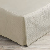400TC Cotton Horizontal Textured Quilted Tailored Bed skirt