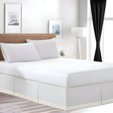 400TC Cotton Sateen Classic Embroidery Tailored Bed Skirt