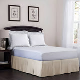 400TC Cotton Sateen Velcro Detachable Pleated Bed Skirt